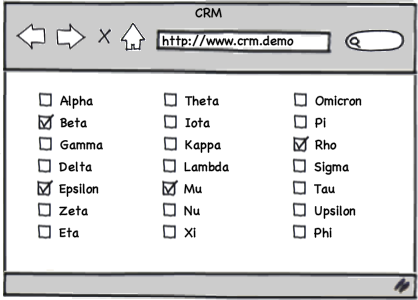 CRM Checkboxes CRM Checkboxes